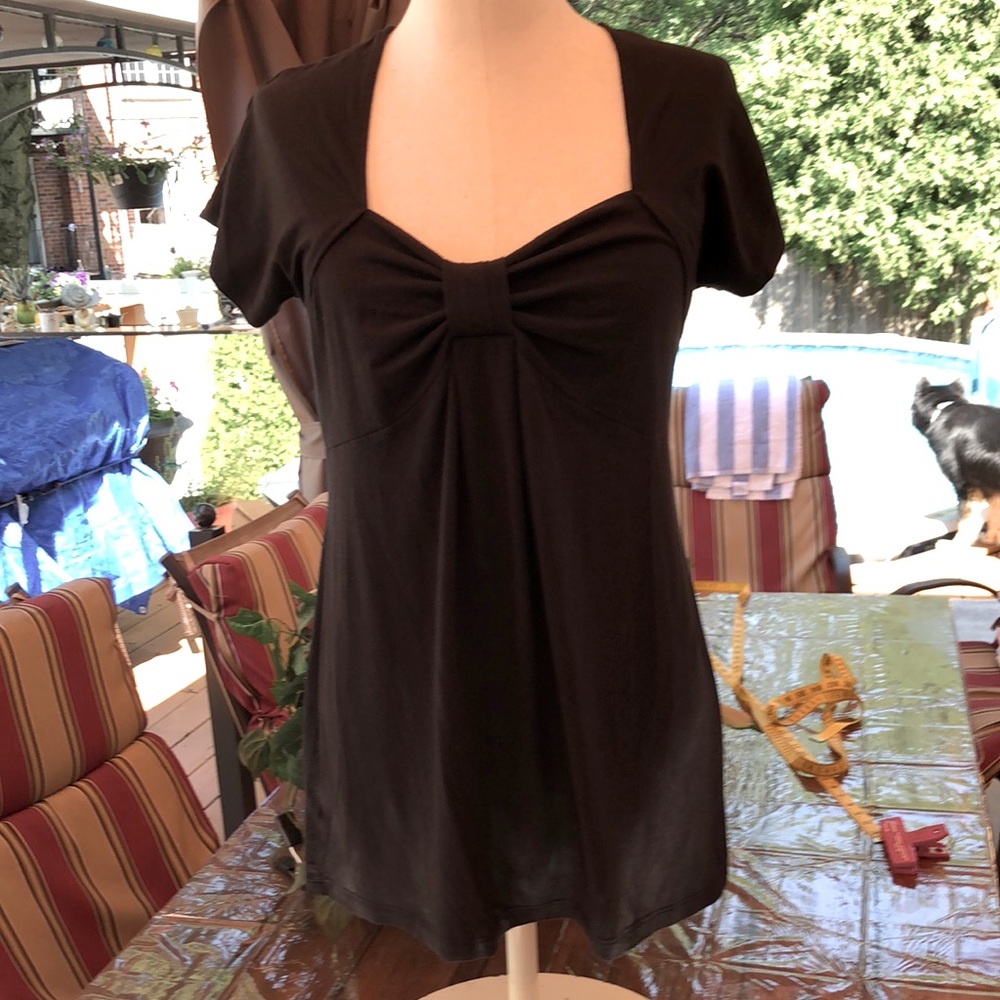 Super soft black cotton with stretch top from Loft size L - Picture 3 of 4